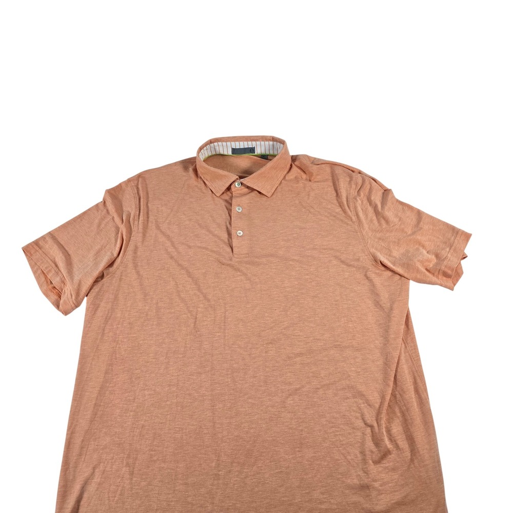 Tasc Performance Men XL Apricot Orange Micro Modal Blend Short Sleeve Polo Shirt